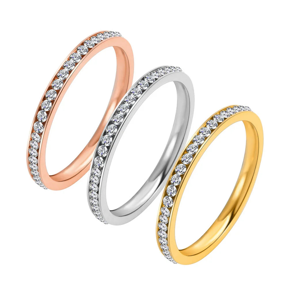 Iced Out Zirconia Ring for Women