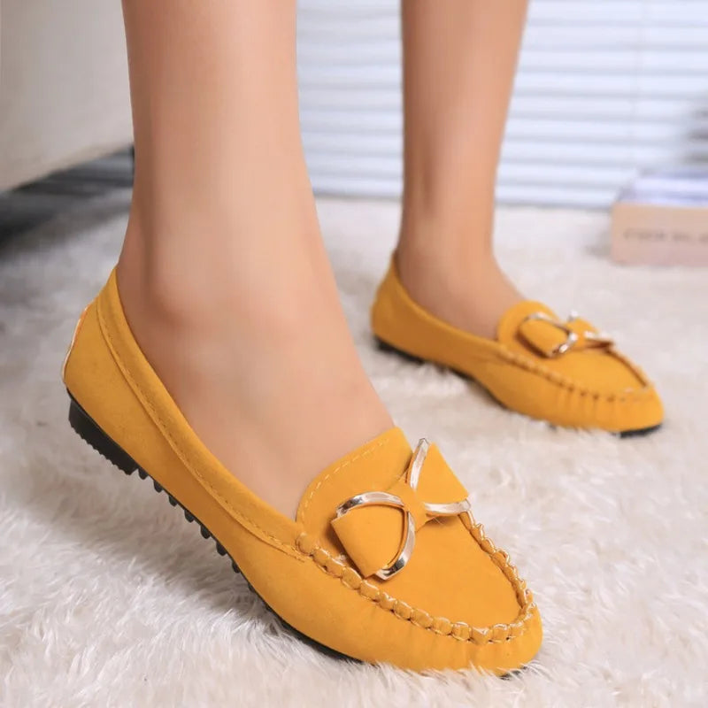 Stijlvolle Vlinderstrik Dames Loafers - Comfortabele Klassieke Schoenen van Luna Mode
