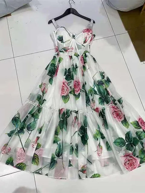 Betover de Zomer met deze Prachtige Bloemenprint Bohemian Party Dress!