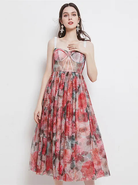 Betover de Zomer met deze Prachtige Bloemenprint Bohemian Party Dress!