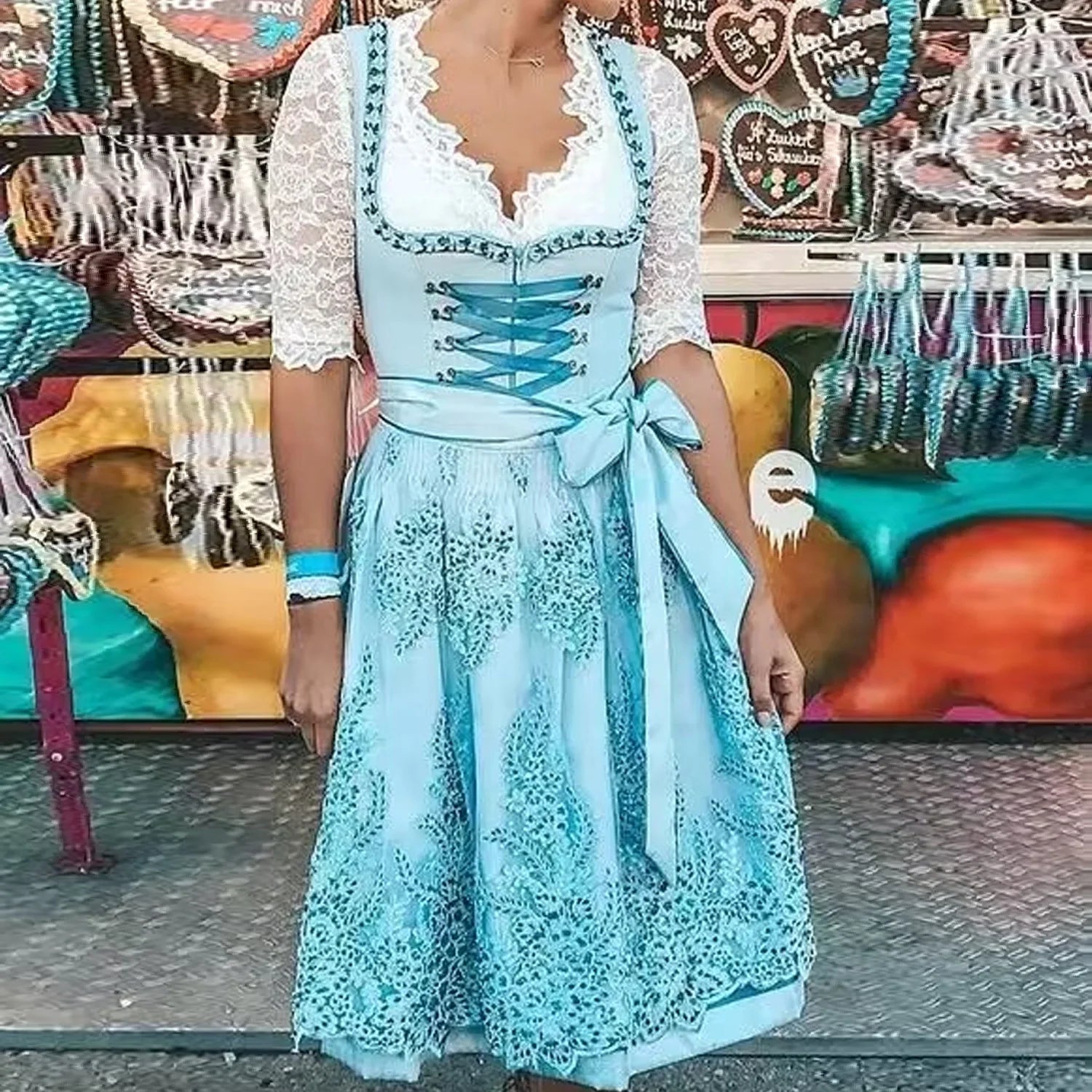 Oktoberfest Carnival Chic: Enchanting Party Dress