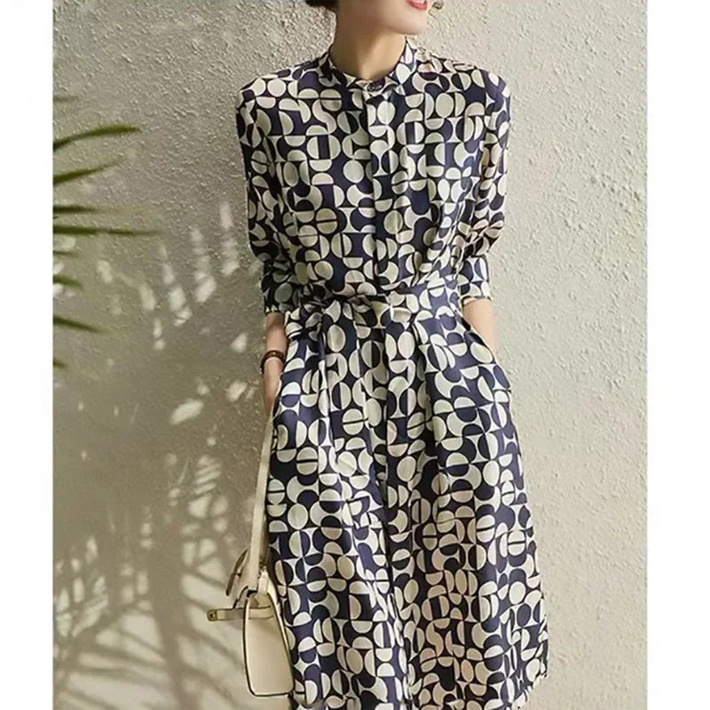 Esclusivo Stile Geometrico Vestito Estivo