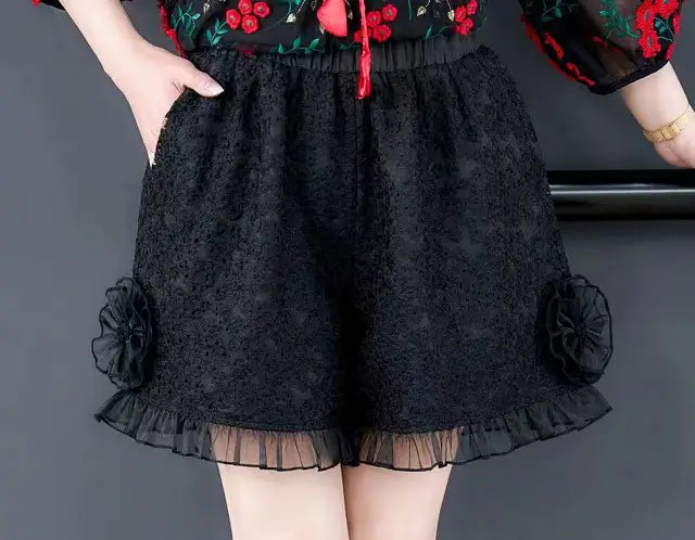 Voorjaar en Zomer Bloemen Mesh Top voor Vrouwen
