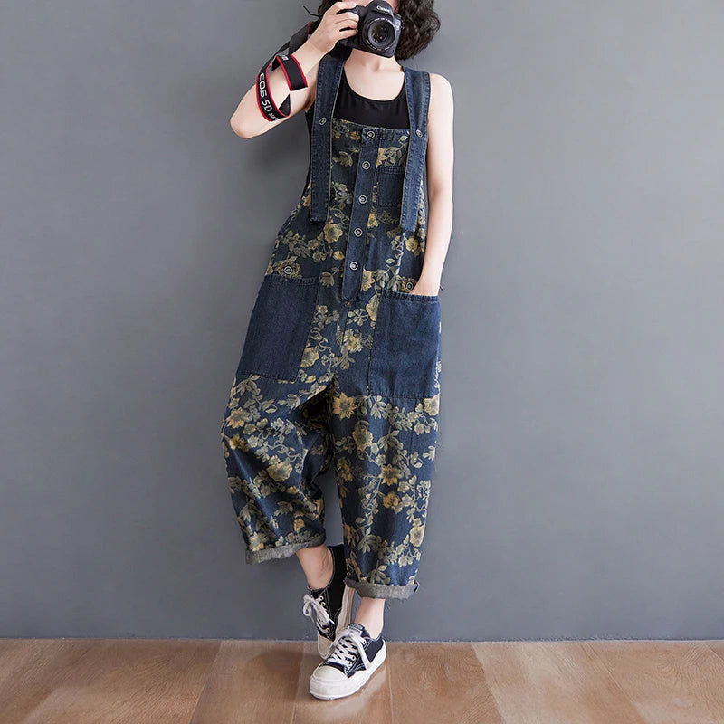 Tuta di jeans Bloemen di Aurora per avventurieri alla moda