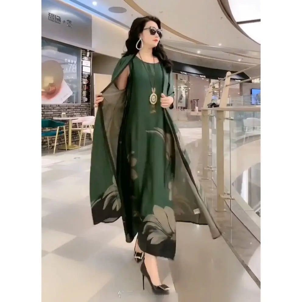 Glamorous Silk Dress Set