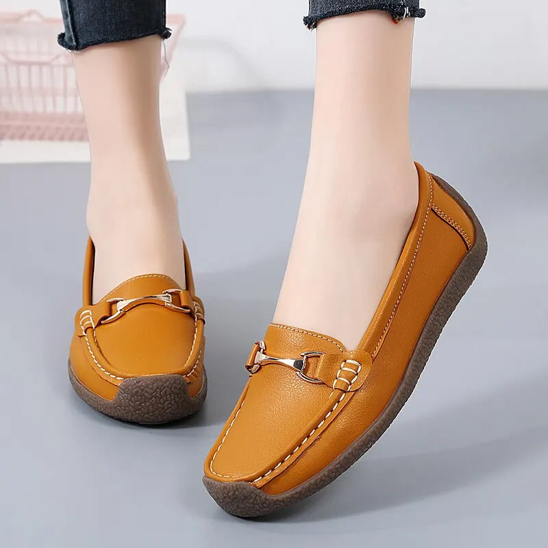 Neue Frühling/Herbst Ballerinas Echt Leder Mokassins