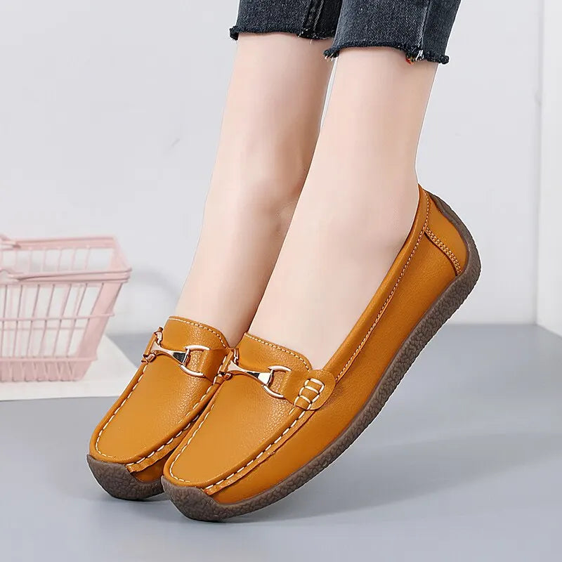 Neue Frühling/Herbst Ballerinas Echt Leder Mokassins