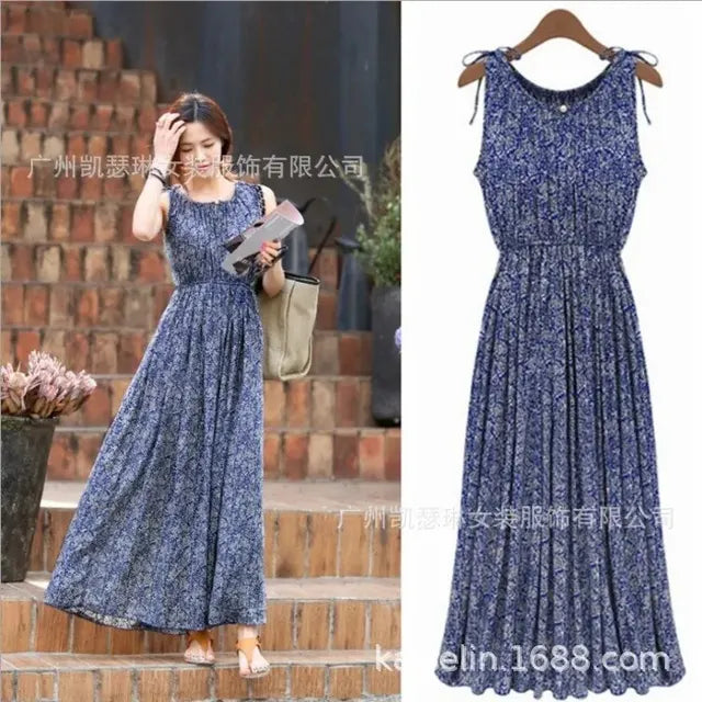 Celeste Zomerse Bloemen Maxi Jurk