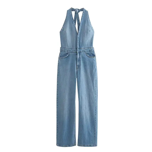 Stijlvolle Mouwloze Denim Jumpsuit
