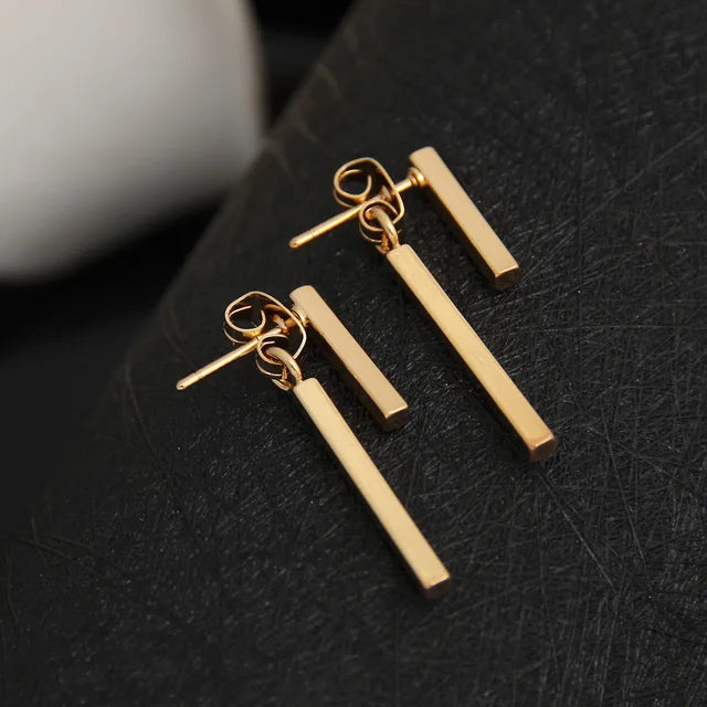 Stilvolle T-Bar Drop Ohrringe