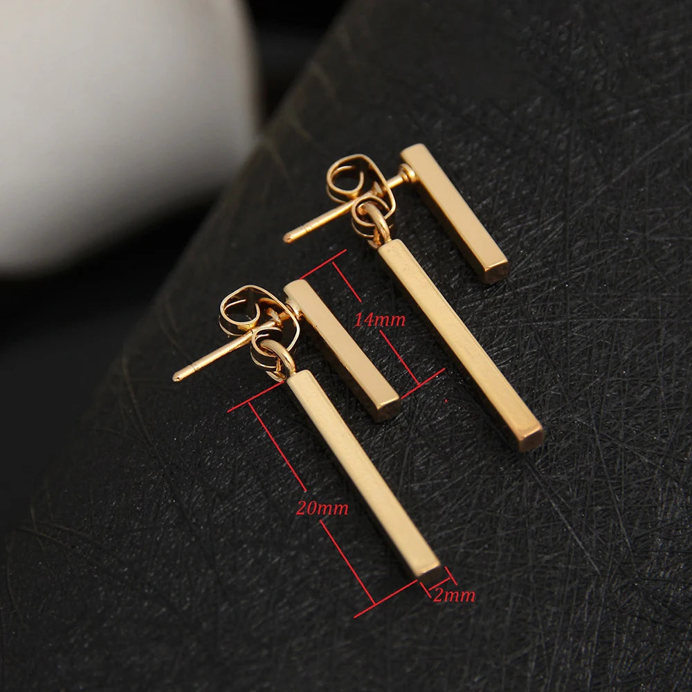 Stilvolle T-Bar Drop Ohrringe