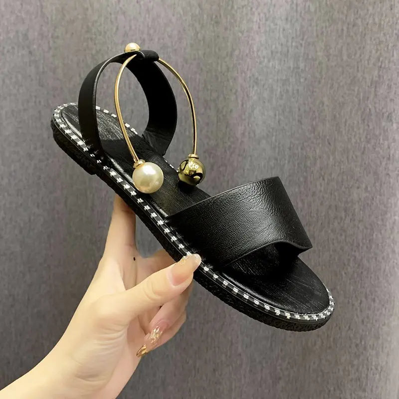 New Summer Glow Pearls Sandals