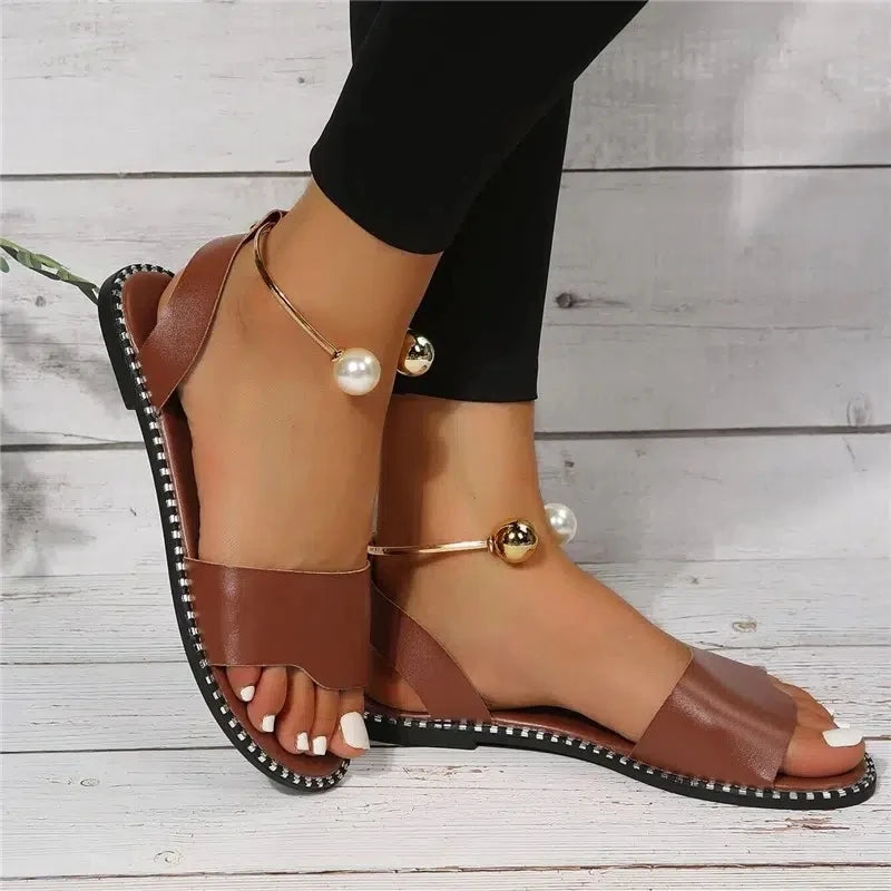 New Summer Glow Pearls Sandals