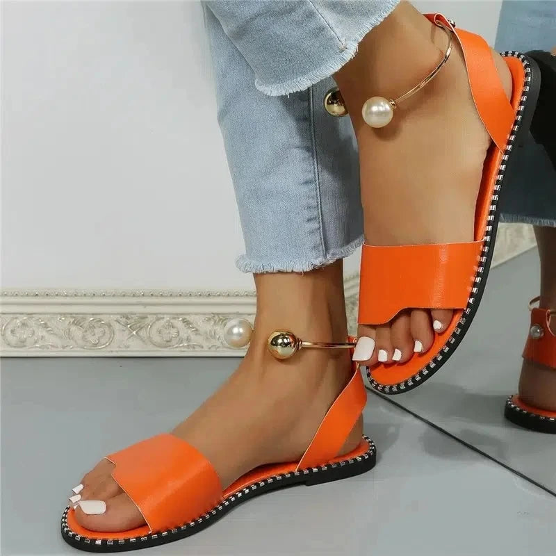 New Summer Glow Pearls Sandals