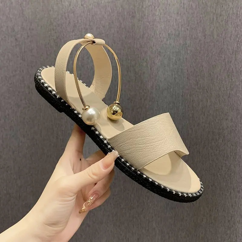 New Summer Glow Pearls Sandals