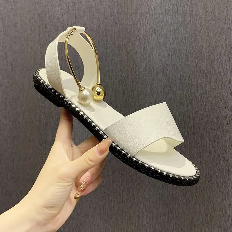 New Summer Glow Pearls Sandals
