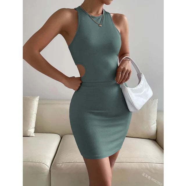 Sexy Mouwloze Hoge Taille Jurk