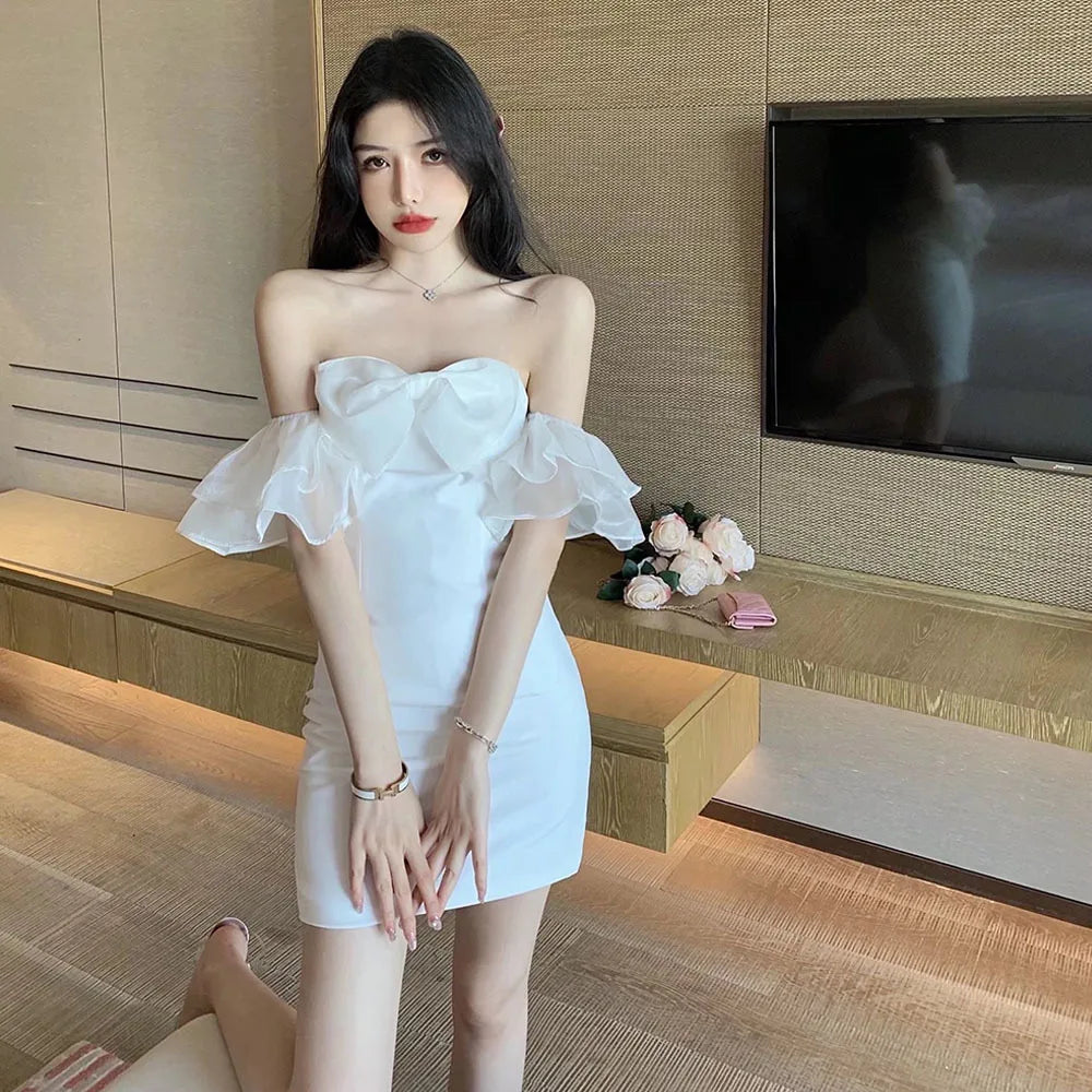 Abito Mini Bianco Estivo Bohemien