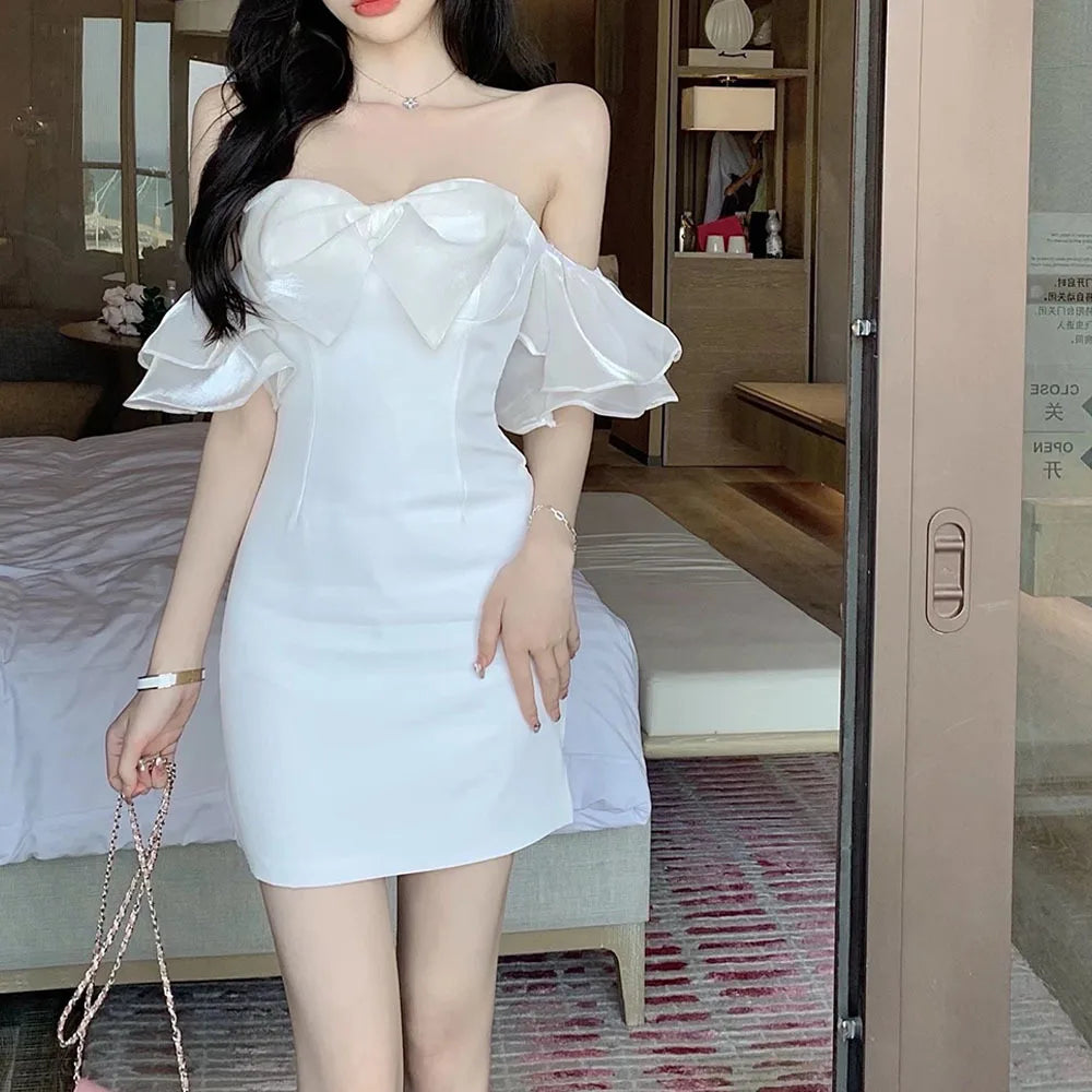 Abito Mini Bianco Estivo Bohemien