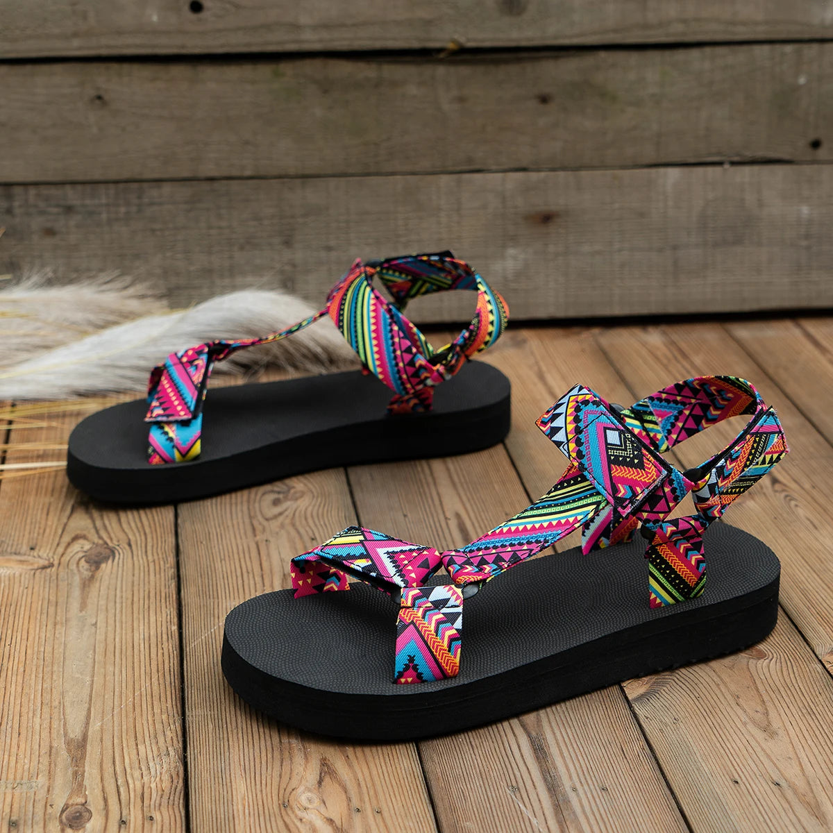 Zomerse Platte Hennep Strandsandalen