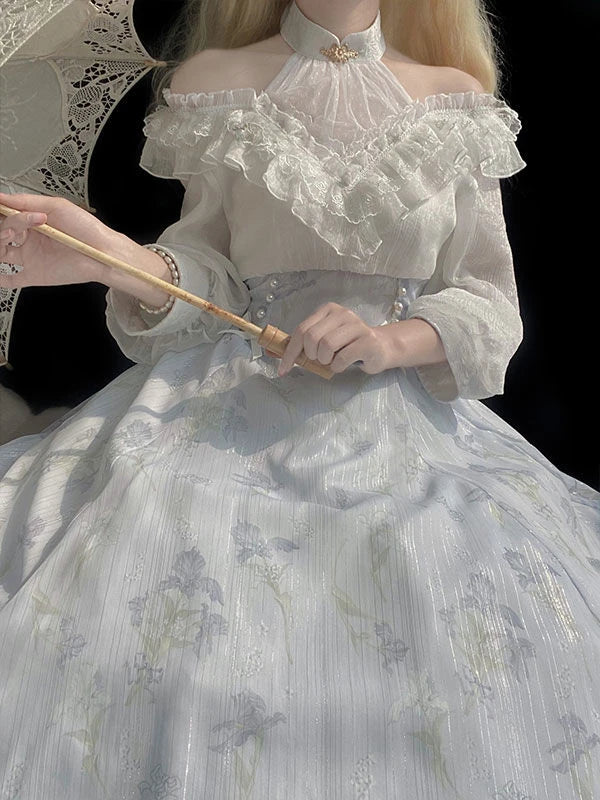 Zomerse Elegantie Midi Jurk Belle Époque Couture