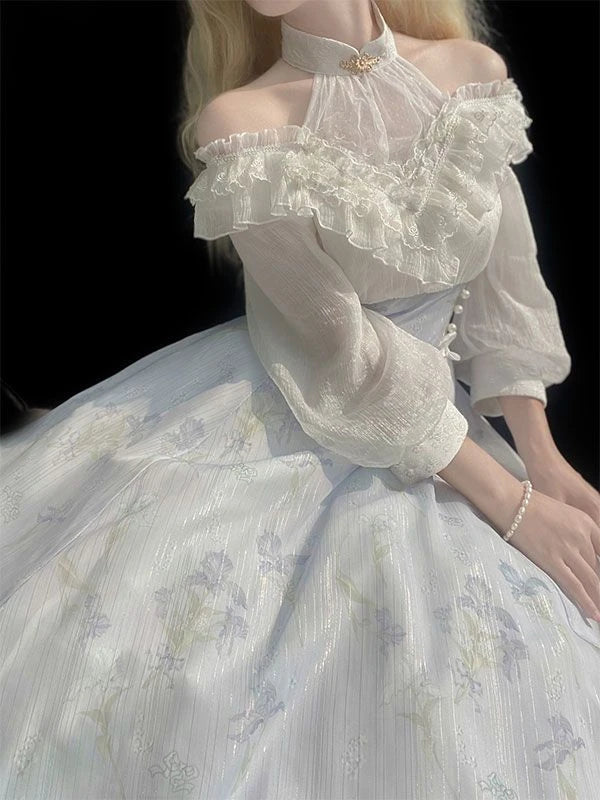 Zomerse Elegantie Midi Jurk Belle Époque Couture