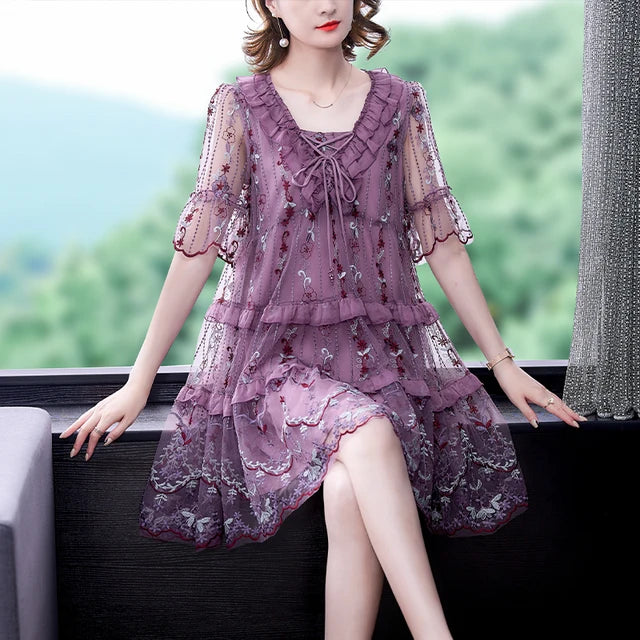 Vestito Midi Zonnewende di Zonnestraal Fashion