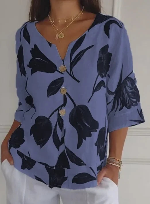 Glamorous Gaze Autumn Top with Print