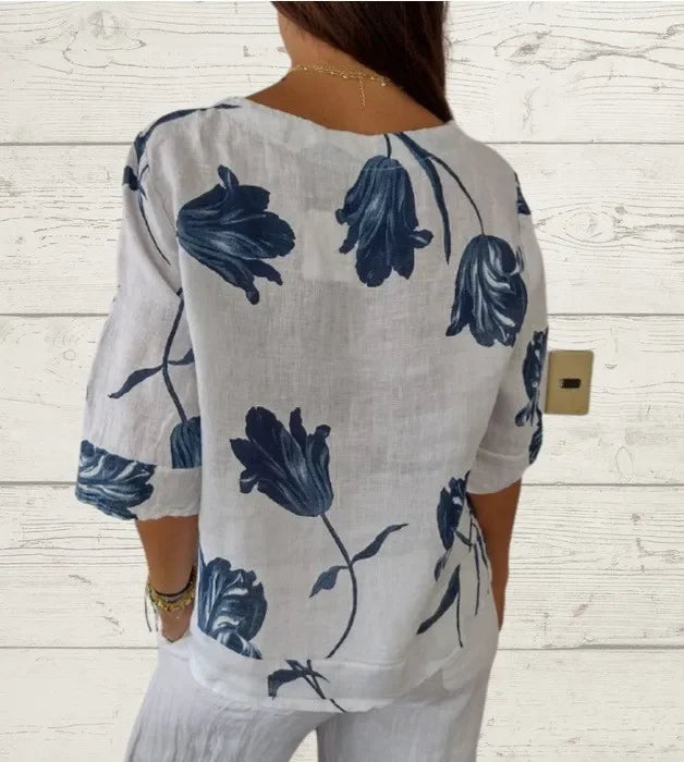 Glamorous Gaze Autumn Top with Print