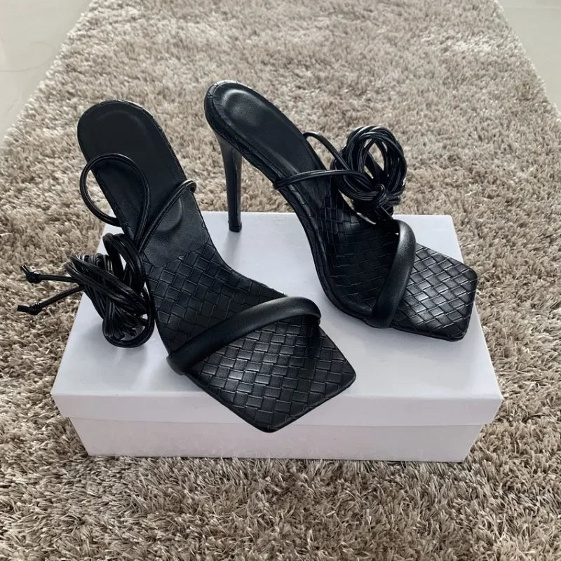 Elegant Lace-up Sandals