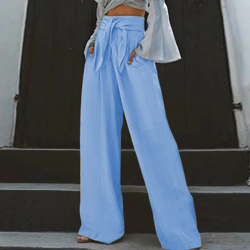 Sunshine Fashion Pantaloni a Gamba Larga Estivi Lente