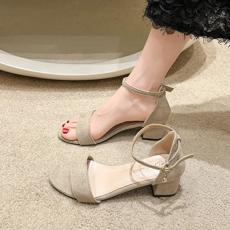 Aurora Summer Thick Heel Sandals
