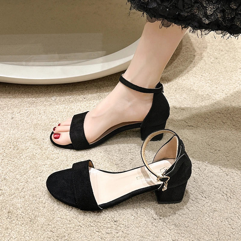 Aurora Summer Thick Heel Sandals