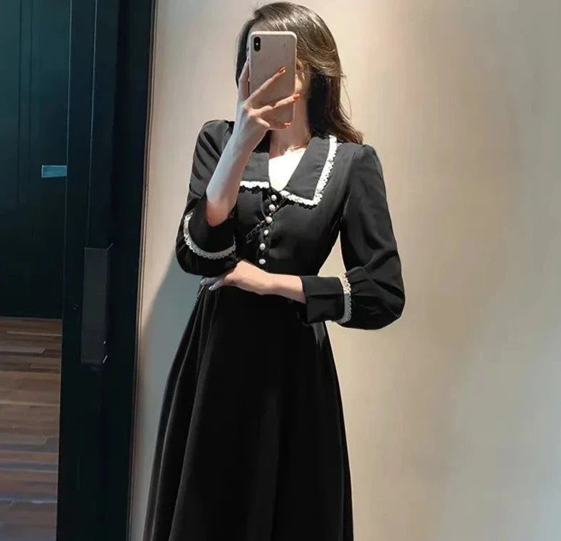 GlamourGloed Festliche Damenmode Lange Rote Hemdblusenkleid