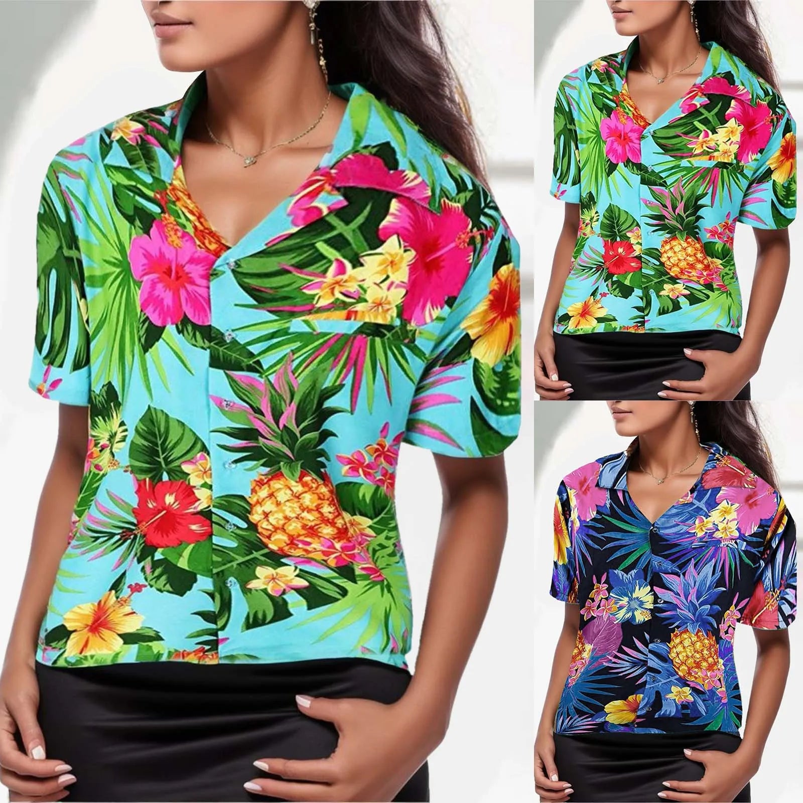 Florabelle Camicetta con Petali di Fiori Estivi