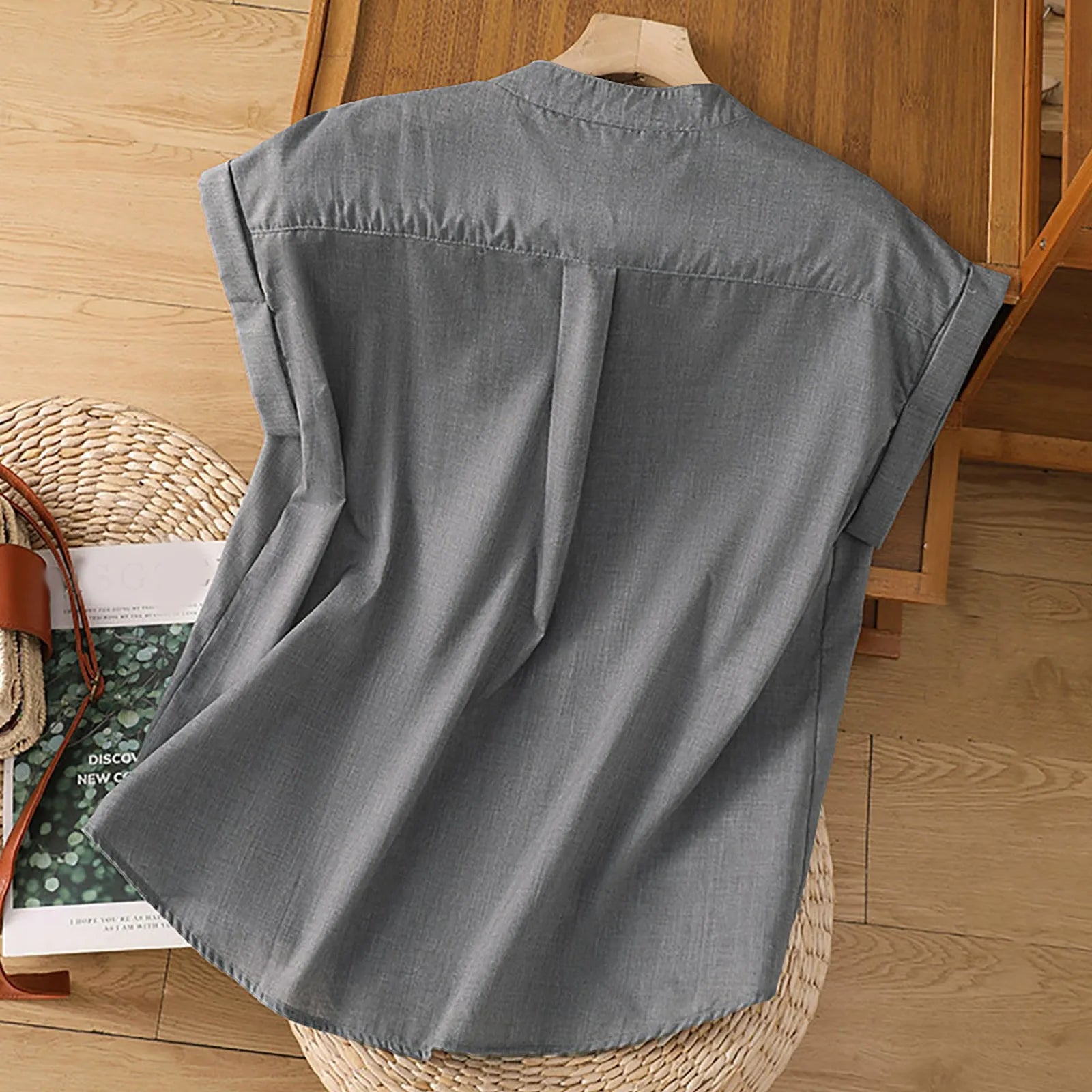 Stylish Sleeveless Cotton Commuter Top by Zwoel