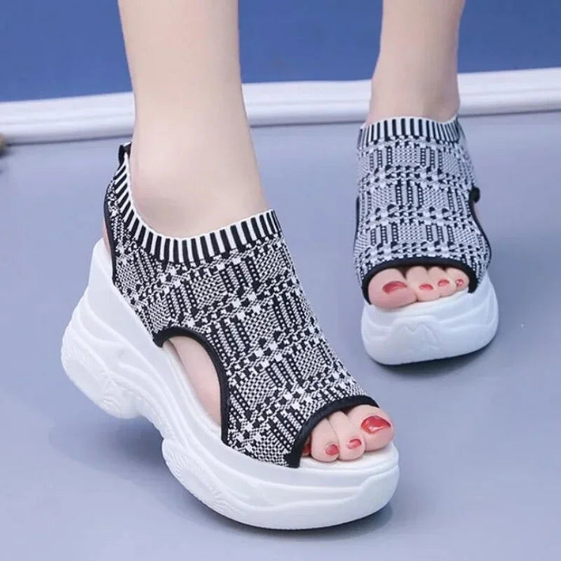 Zomerse Gebreide Vis-Mond Sandalen