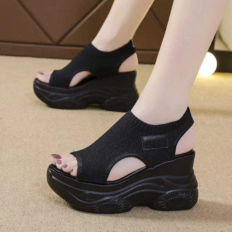 Zomerse Gebreide Vis-Mond Sandalen