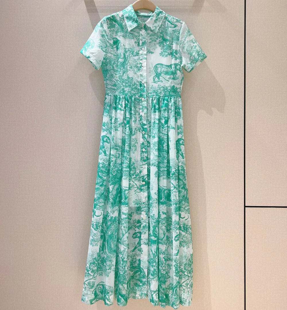 Vestito estivo chic in cotone verde ChicVibe
