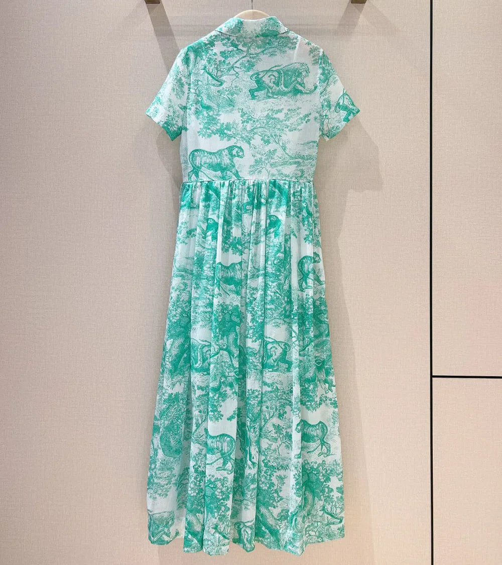 Vestito estivo chic in cotone verde ChicVibe