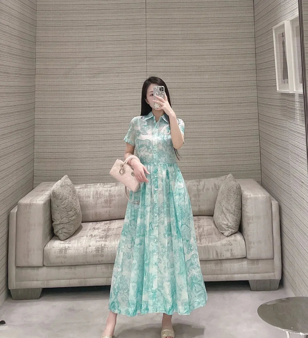 Vestito estivo chic in cotone verde ChicVibe