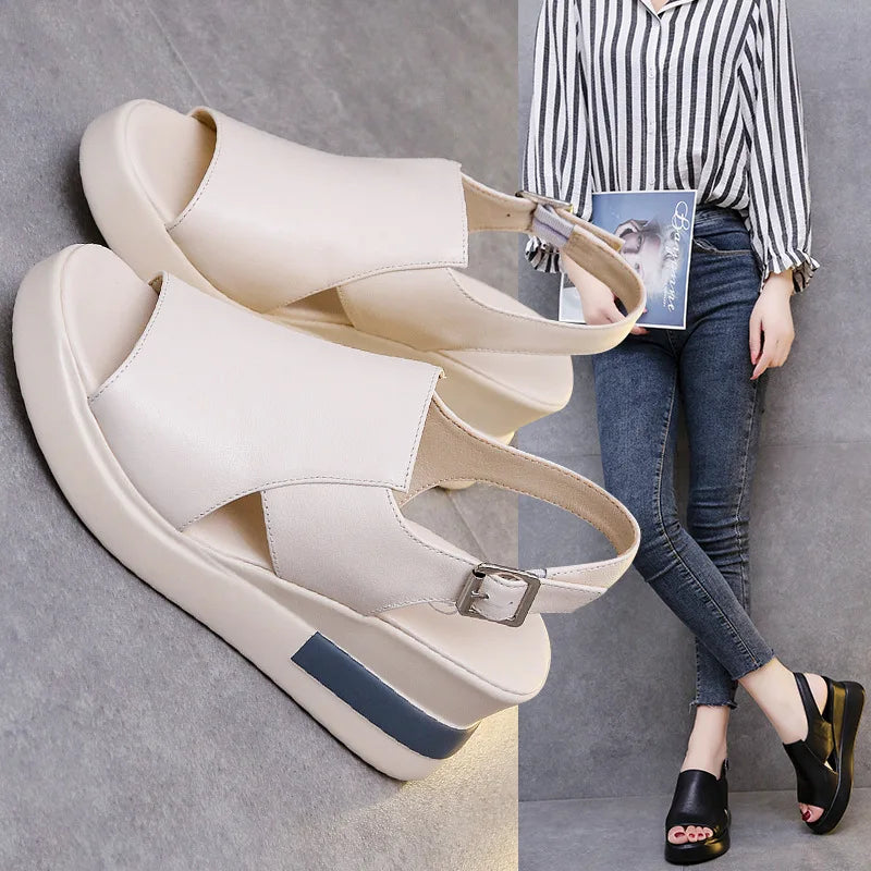 Zomerse Wig Platform Sandalen