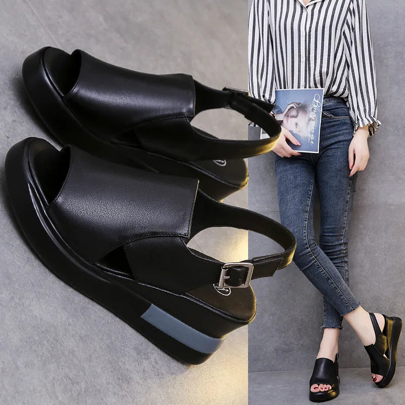 Zomerse Wig Platform Sandalen