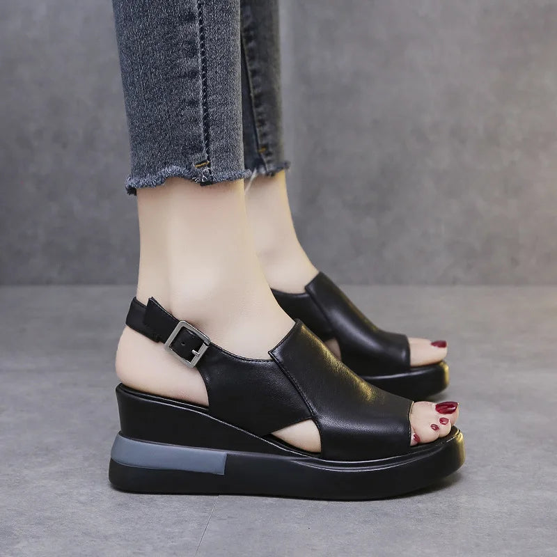 Zomerse Wig Platform Sandalen