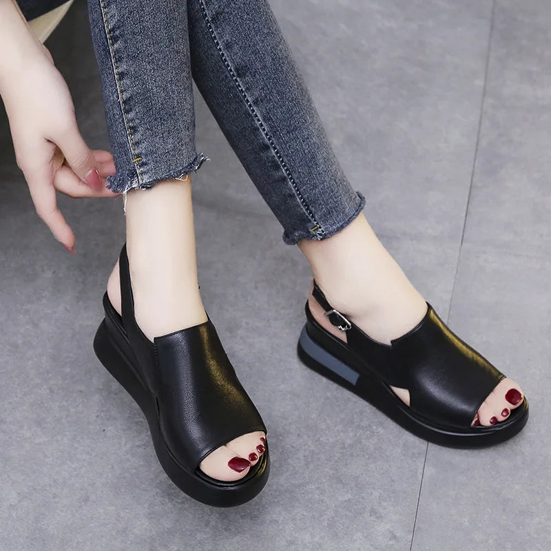 Zomerse Wig Platform Sandalen