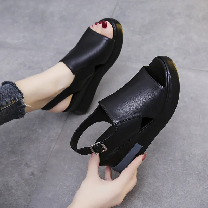 Zomerse Wig Platform Sandalen