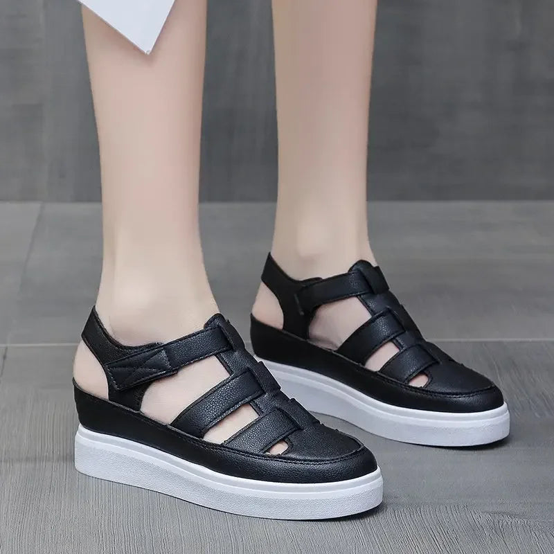 Zomer Wedge Platform Sandalen met Gladiator Stijl