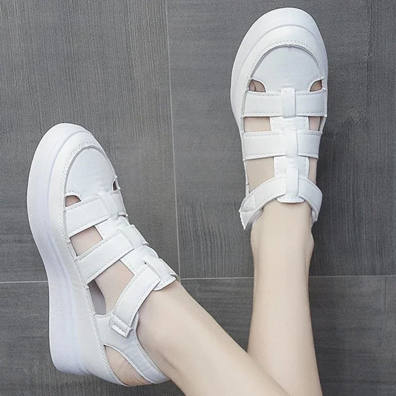 Zomer Wedge Platform Sandalen met Gladiator Stijl