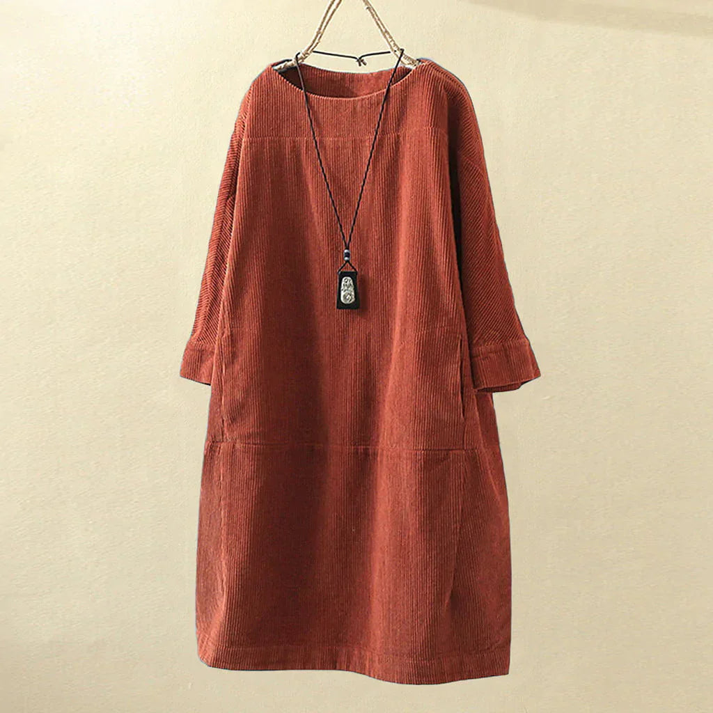 Velanora- Long corduroy top for women