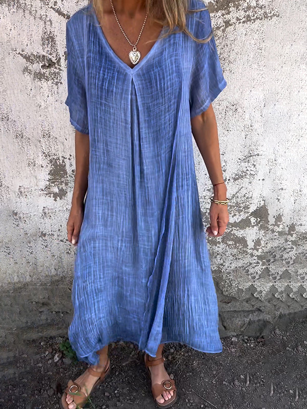 VELANORA | Midikleid mit V-Ausschnitt